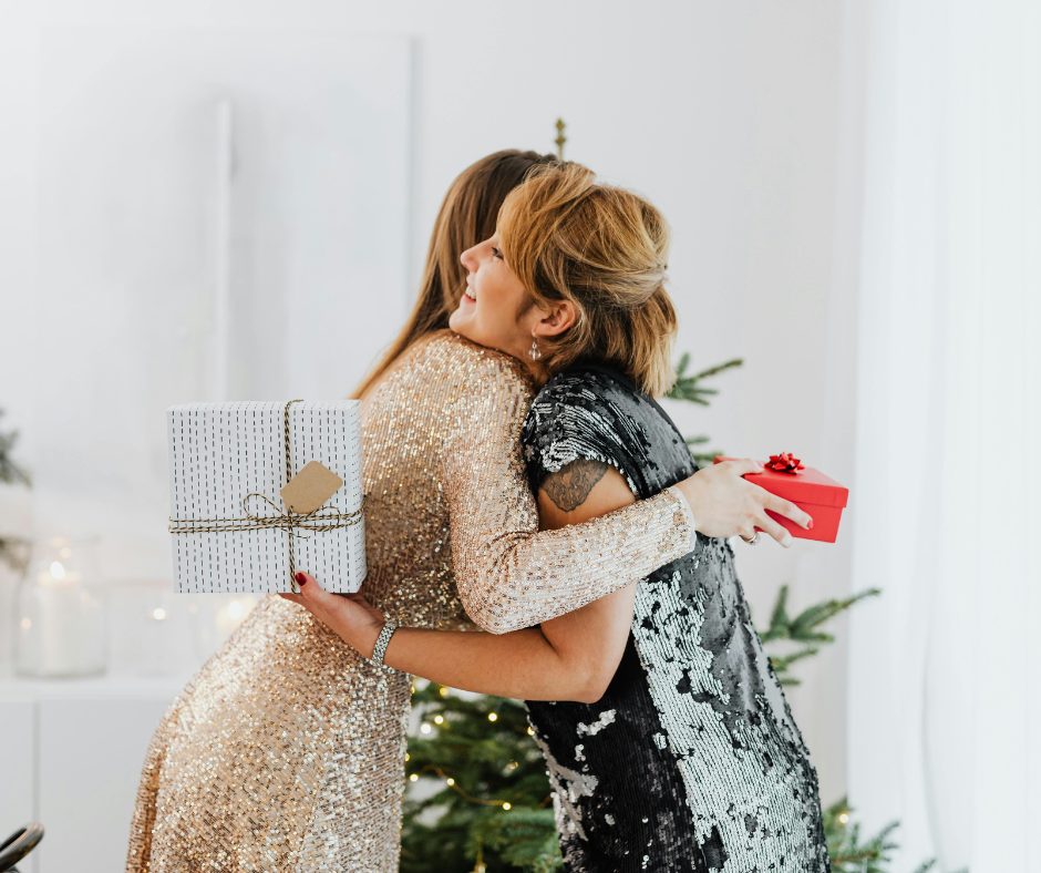 Friends and family enjoying time together during the holidays.